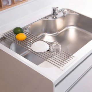 【NITORI 宜得利家居】可折式伸縮瀝水架 W160(可折式伸縮瀝水架)