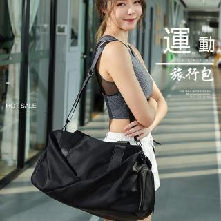 【BONum 博紐】Y設計乾溼分離輕旅行健身包附鞋袋(鞋袋 乾溼分離 健身 瑜珈 旅行袋