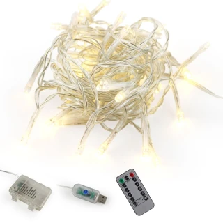 【aibo】暖白/八模式 滿天星LED燈串6米40燈(附遙控器)