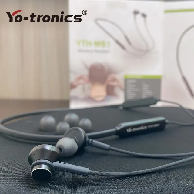 【Yo-tronics】磁吸防掉入耳式藍芽5.0無線耳機 黑色 NCC認證(YTH-WB1 BK)