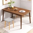 【HappyLife】歐風實木腳木紋餐桌 120cm Y10396(電腦桌 工作桌 書桌 化妝台 梳妝台 桌子 辦公桌 木頭)