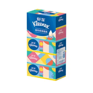 【Kleenex 舒潔】溫和柔感盒裝面紙180抽x5盒x10串/箱