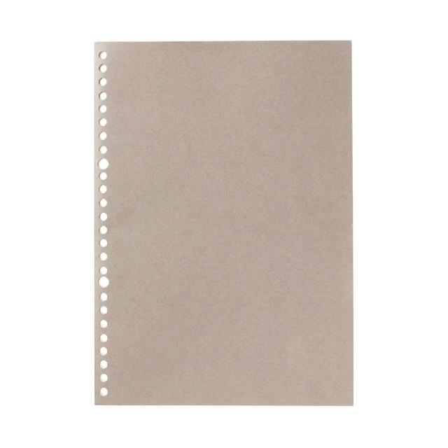 【MUJI 無印良品】書型可撕活頁紙.5mm方格.26孔/50頁.灰.B5