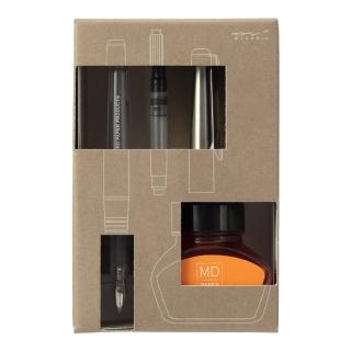 【MIDORI】70週年 MD鋼筆組(限定橘含墨水)