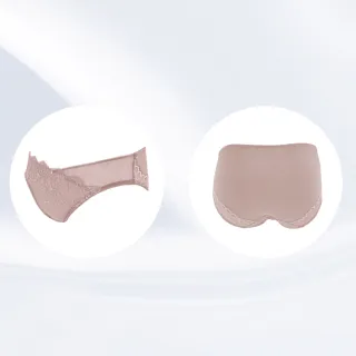 【Swear 思薇爾】撩波永生花系列M-XL蕾絲低腰三角女內褲(知性膚)