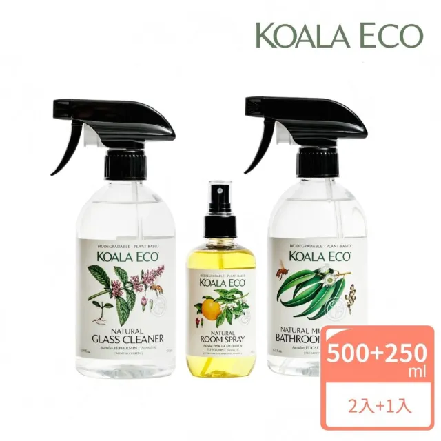 【澳洲科菈 KOALA ECO】晶亮質感浴室清潔組(清潔/抗菌/天然有效/精油香氛)