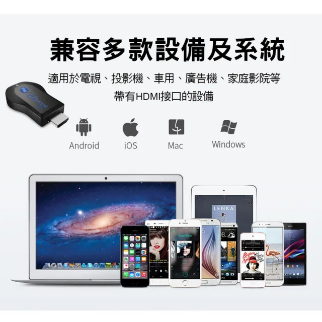 【DW 達微科技】DW藍精靈 精緻款六代AnyCast全自動免切換HDMI無線影音傳輸器(附4大好禮)