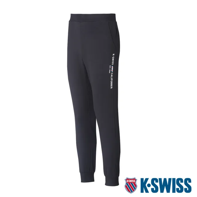 【K-SWISS】運動休閒九分褲 Color Stripes Pants-女-黑(196112-008)