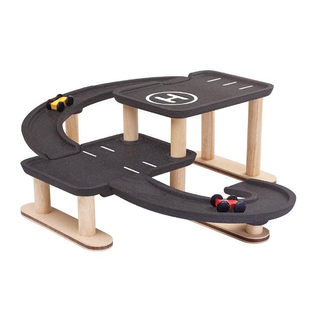 【Plantoys】賽車場立體停車塔(木質木頭玩具 玩具車 軌道車)