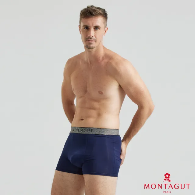 【MONTAGUT 夢特嬌】3件組石墨烯彈力透氣平口褲(送禮首選 法國知名時尚休閒品牌)