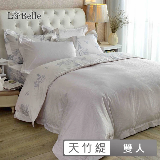 【La Belle】天竹緹印花舖棉兩用被床包組-多款任選(雙人)