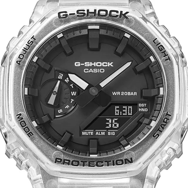 CASIO 卡西歐】G-SHOCK 農家橡樹透明特別版八角電子錶(GA-2100SKE-7A