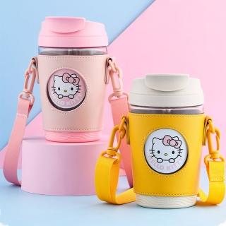 【優貝選】凱蒂貓 HELLO KITTY 吸管式/直飲式 一杯兩用雙飲杯(平輸品)