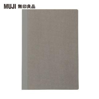 【MUJI 無印良品】上質紙易開筆記本/橫線縱向點狀/80張.B6.淺灰