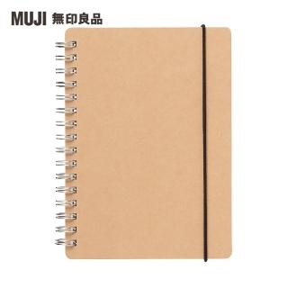 【MUJI 無印良品】上質紙雙環筆記本/點狀方格/附帶.70張.A6