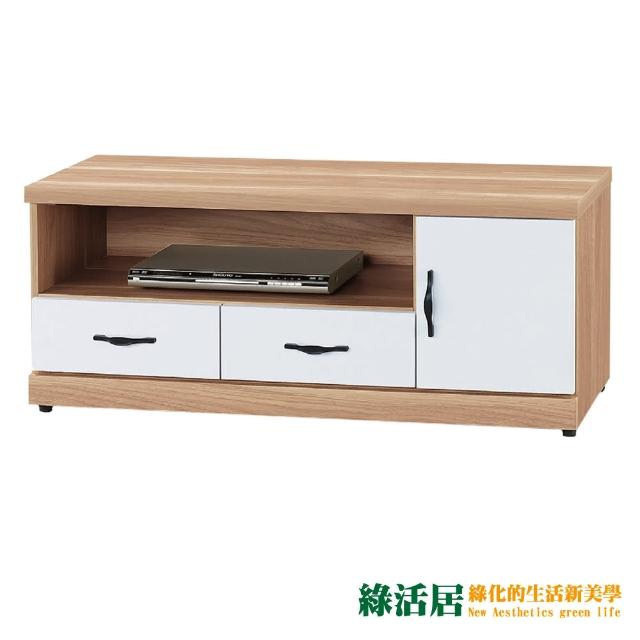 【綠活居】法麥凱  時尚3.8尺單門二抽電視櫃/視聽櫃(二色可選)