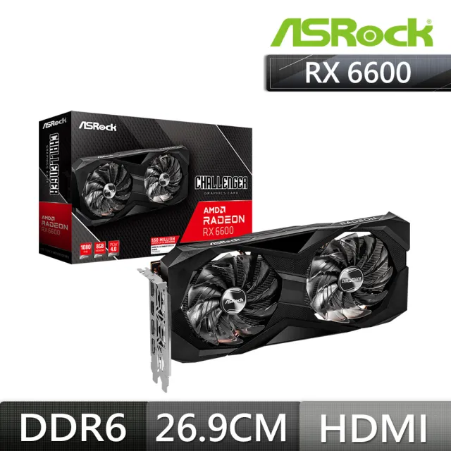 ASRock 華擎】Radeon RX 6600 Challenger D 8G AMD顯示卡- momo購物網