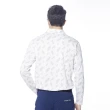 【Lynx Golf】男款吸排抗UV樹葉幸運草圖樣胸袋款長袖POLO衫/高爾夫球衫(白色)