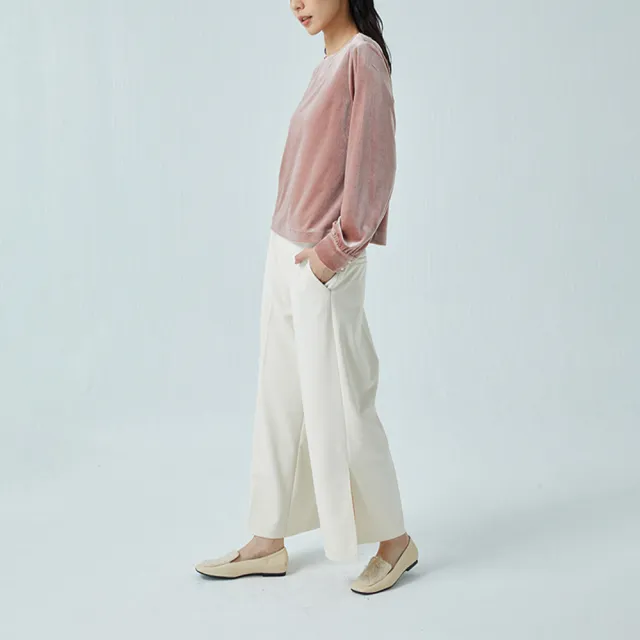 【giordano ladies】22SS-絲絨珍珠釦上衣(02342003)