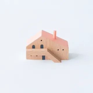 【eguchitoys】故事積木〈粉紅房子〉(木頭/原木積木 兒童玩具 辦公室療癒小物 房間佈置裝飾 拍照道具)