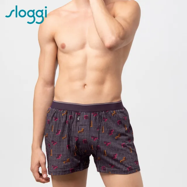 【sloggi Men】FUNTIME享樂時光系列寬鬆平口褲 暗墨藍(90-511 B9)