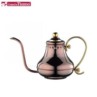【Tiamo】不鏽鋼宮廷式細口壺0.42L-玫瑰金(HA8562)