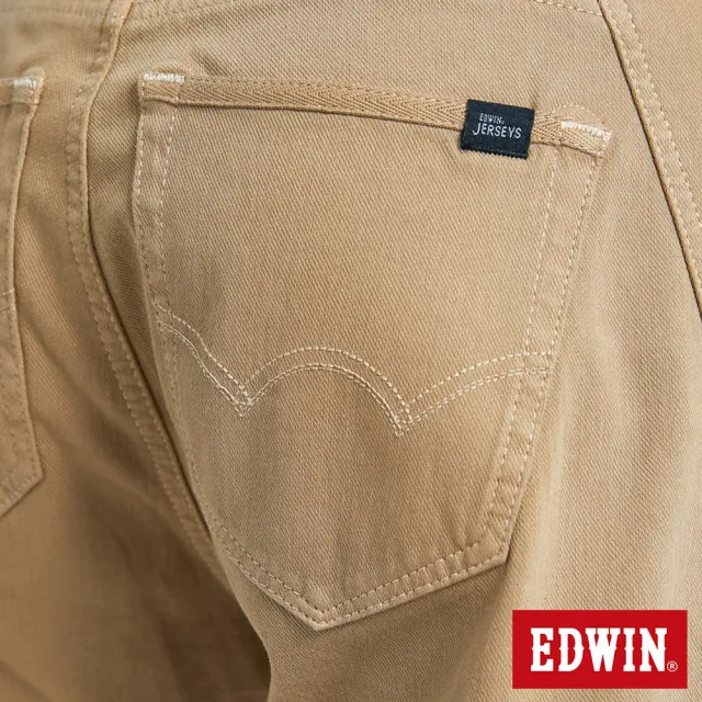 【EDWIN】男裝 大尺碼-JERSEYS迦績EJ3棉涼感牛仔短褲(灰卡其)