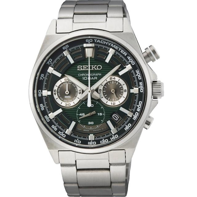 【SEIKO 精工】CS 賽車三眼計時手錶-41mm 母親節 禮物 送禮(SSB405P1/8T63-00T0G)