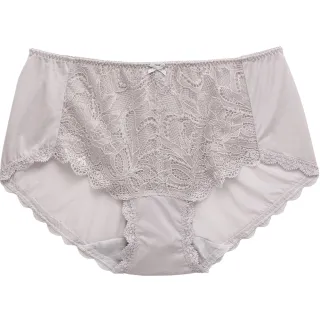 【MX 摩奇】華歌爾-挺魔力 M-3L 中腰平口褲 透氣包臀-精緻蕾絲-ZS2290OK(紫灰)