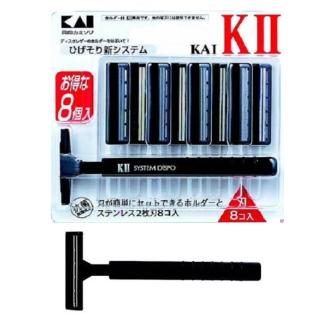 【KAI 貝印】刮鬍刀(1刀把、替換刀片8入)