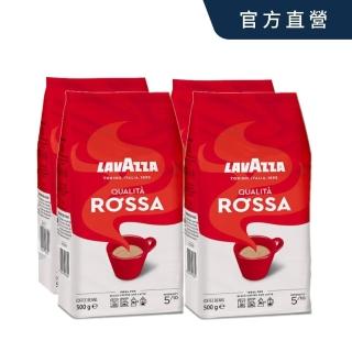 【LAVAZZA】紅牌Rossa中烘焙咖啡豆x4包組(500g/包)