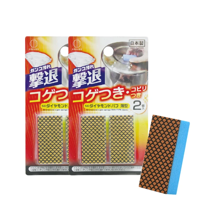 【KOKUBO】鍋具專用去垢海綿2入-2入組(日本製/鍋具清潔)