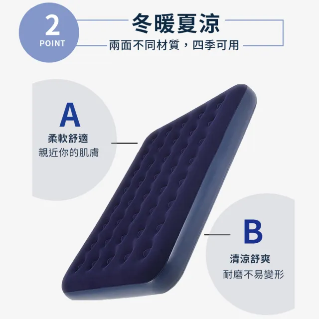 【DREAMCATCHER】單人加大充氣床墊 贈電動充氣幫浦(氣墊床 防潮墊 外宿露營登山床墊)