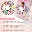 【apbs】三麗鷗 Kitty iPhone 13 Pro Max / 13 Pro / 13 軍規防摔鏡面水晶彩鑽手機殼(蘋果凱蒂)