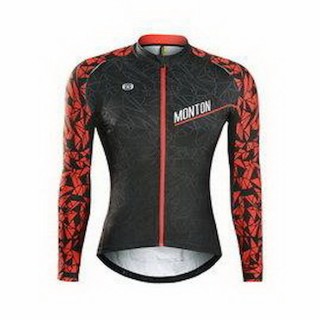 【MONTON】飛鳶紅色抓絨長上衣(長袖自行車服/長袖車衣/單車服/自行車衣/零碼款)