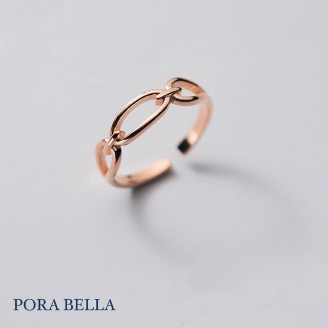 【Porabella】925純銀鋯石戒指 個性 極簡約 復古設計 可調開口式 銀戒 Rings