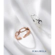 【Porabella】925純銀鋯石戒指 個性 極簡約 復古設計 可調開口式 銀戒 Rings