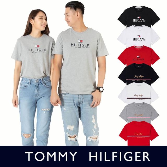 【Tommy Hilfiger】TOMMY 經典百搭爆款LOGO圖案短袖T恤 上衣-多色組合(平輸品/短T)