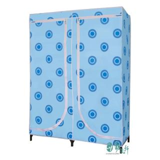 【Sanho 三和牌】巧樣多EWP-1型點點天空藍 DIY收納套管衣櫥組(布架合裝/臺灣製造 現貨)