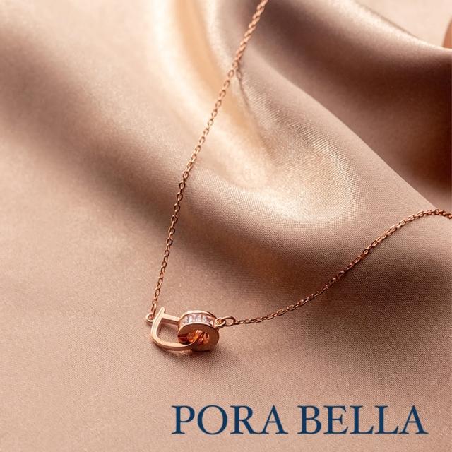 【Porabella】925純銀鋯石項鍊 d字母項鍊輕奢小眾設計感高級Necklace