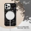 【apbs】iPhone 13 Pro Max / 13 Pro / 13 軍規防摔皮革磁吸手機殼(隨堂考-黑殼)
