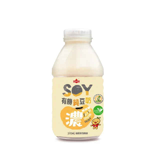 【台灣好品】無糖有機醇濃豆奶+無糖有機青仁黑豆奶(330mlX48罐組)