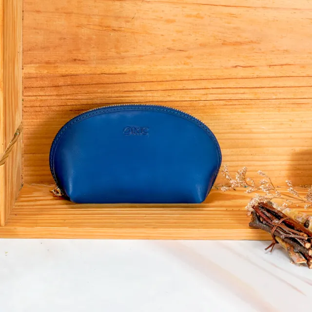 【OMC•植鞣革】貝殼造型鑰匙包零錢包95015-天藍