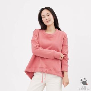 【so that’s me 好我】Becky暖窩短毛傘擺抽繩大學T(玫粉)
