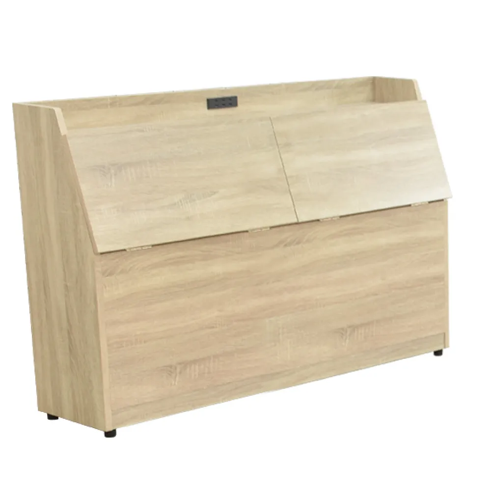 【A FACTORY 傢俱工場】吉米 MIT木心板 插座收納床頭箱-單大3.5尺