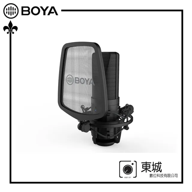 【BOYA 博雅】BY-M1000 大振膜電容麥克風(東城代理商公司貨)