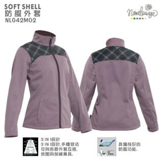 【namelessage】無名世代女款Soft Shell保暖外套 42W07(深慄紫)