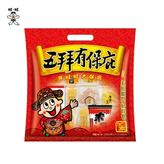 【旺旺】五拜有保庇包 225g/包(仙貝 米果 綜合米果餅乾 小包裝 全素)
