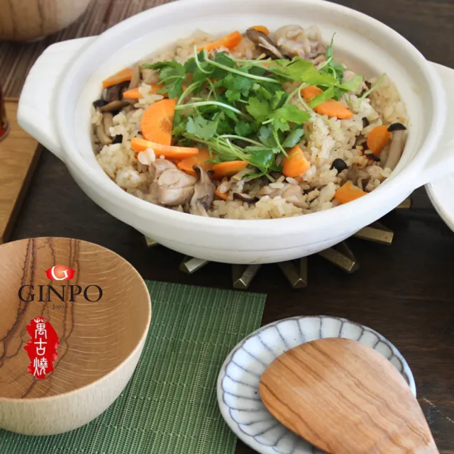 【Ginpo 銀峰】日本製墨貫入系列8號湯鍋/陶鍋(1500ml)