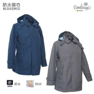 【namelessage】無名世代男款透氣防水風衣 42M12(藏青/深灰)